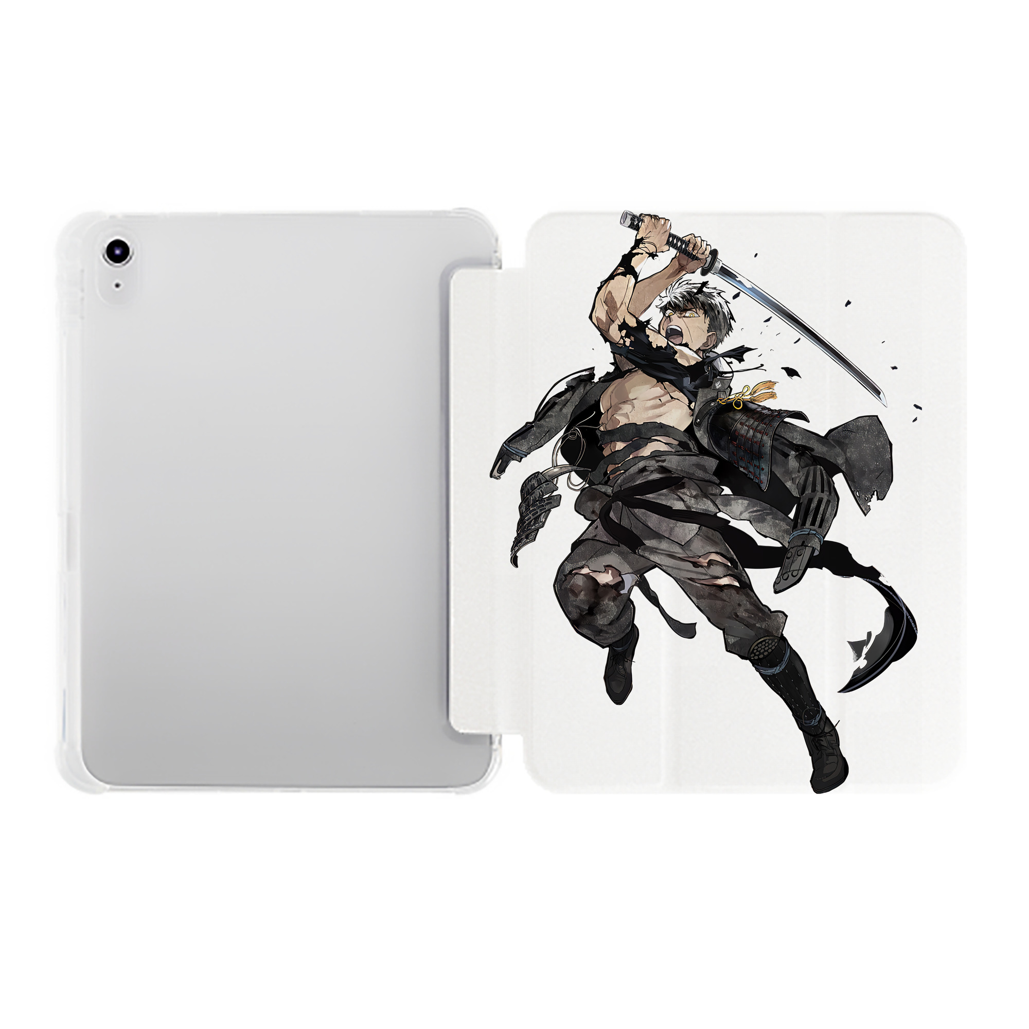 （画像用） 刀剣乱舞 Touken Ranbu IPad ケース ペン収納付き 三つ折りスタンド PUレザー×シリコン 対応機種9.5/10.5/10.9インチ